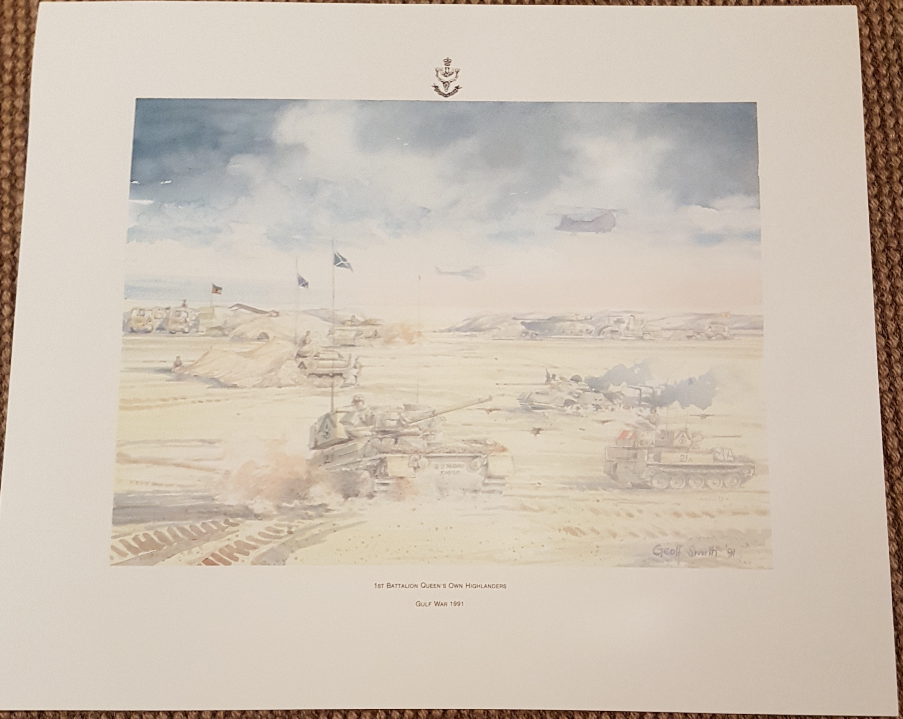 1st Battalion Queen's Own Highlanders Poster