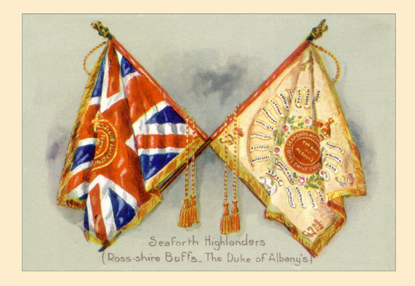 Postcard - Seaforth Highlanders - The Colours