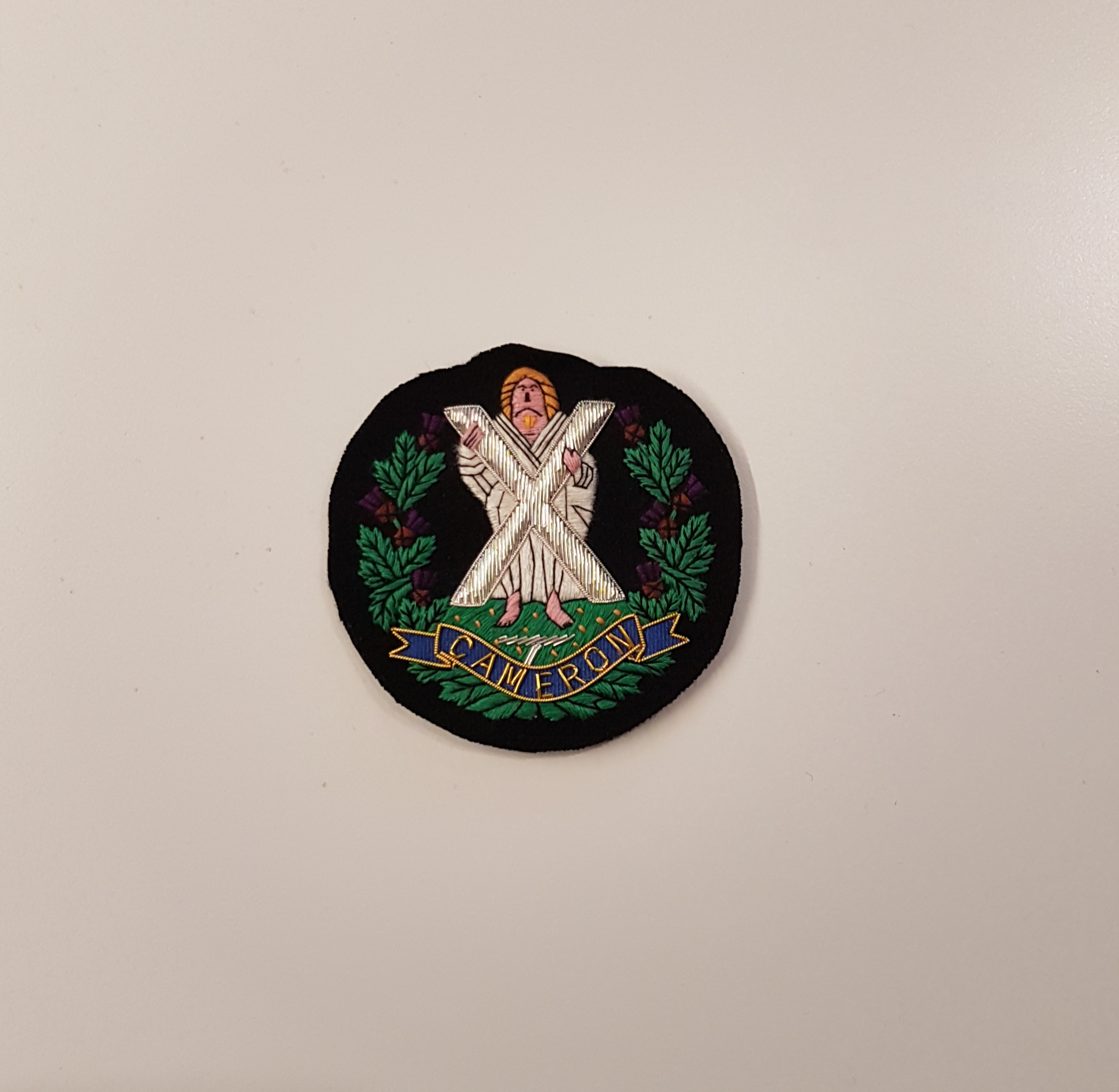 The Queen's Own Cameron Highlanders Blazer Badge