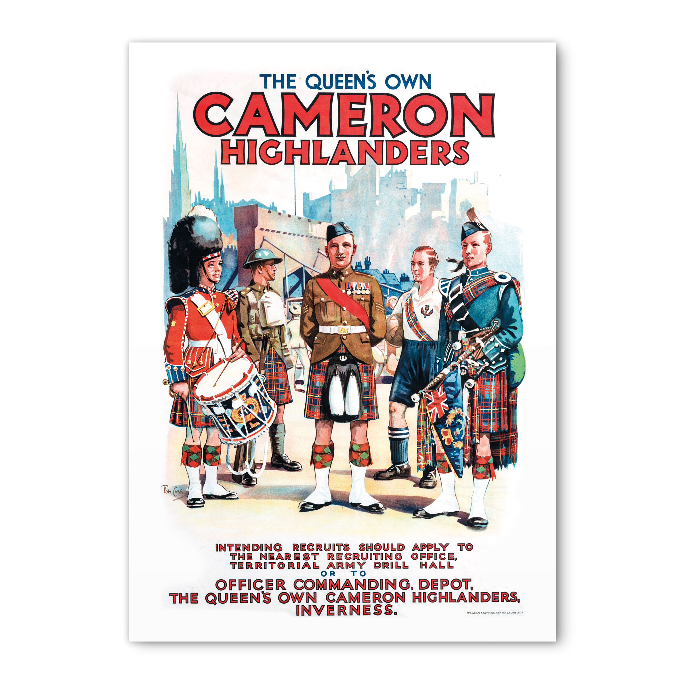 Card - The Queen's Own Cameron Highlanders greeting