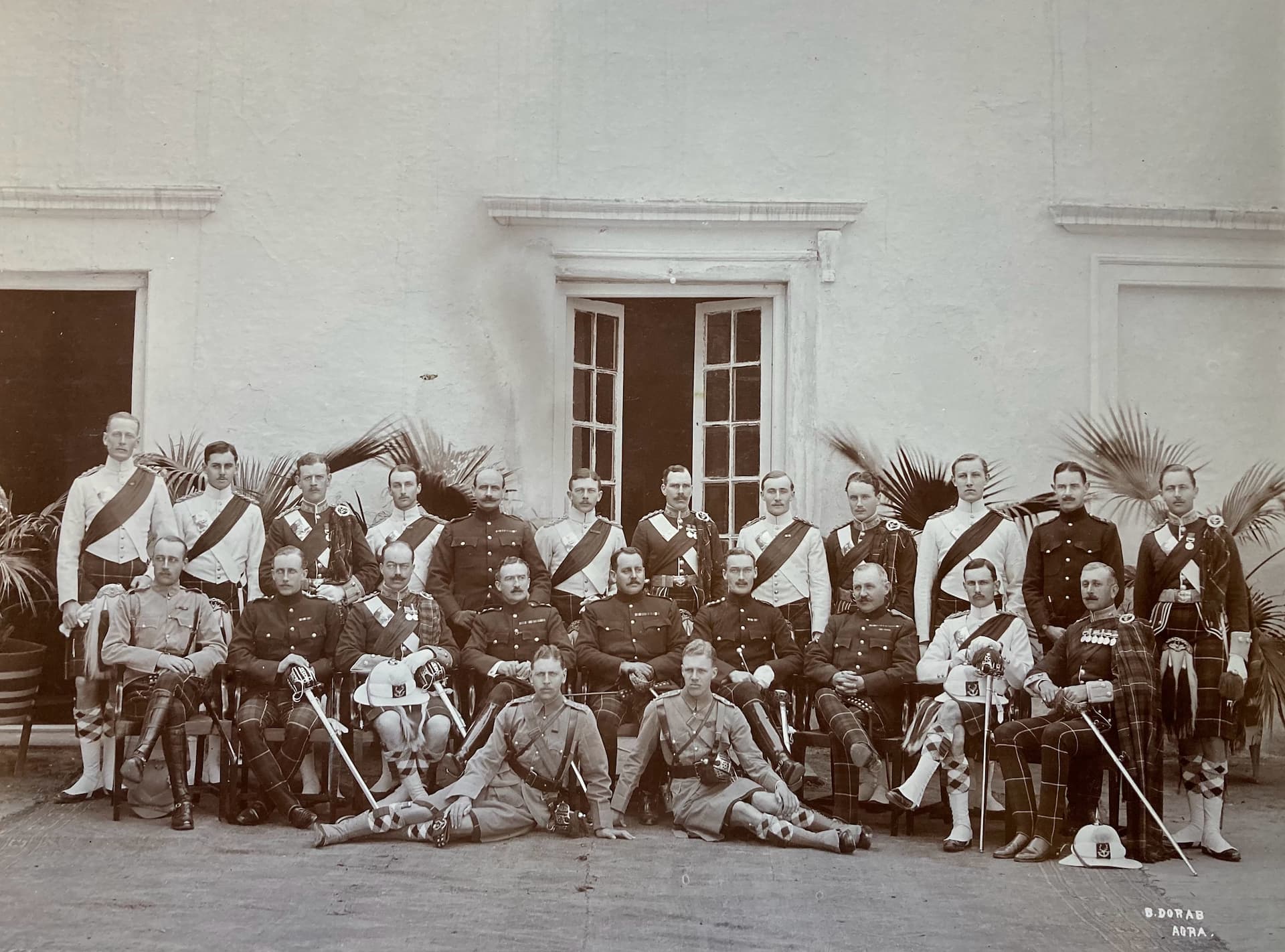 Officers of the 1st Battalion Seaforth Highlanders, Agra, India, 1912