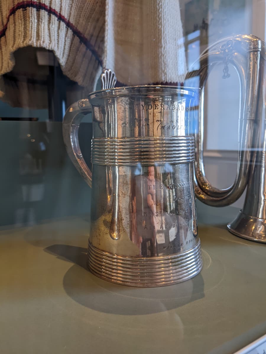 Silver Lidded Tankard prize at the Hyderabad Races of 1861