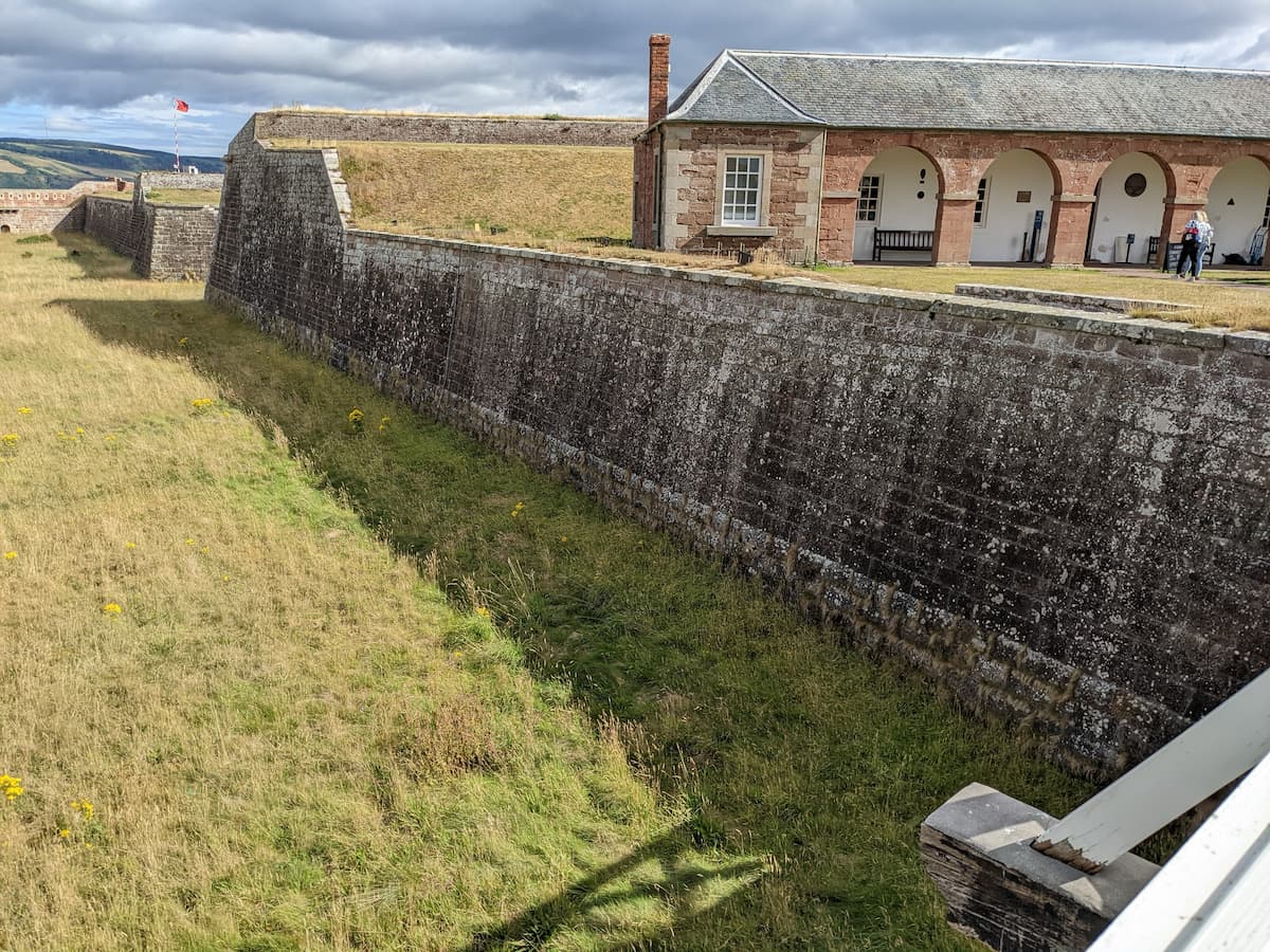 Fort George Outer Ravelin wall and ditch (1)