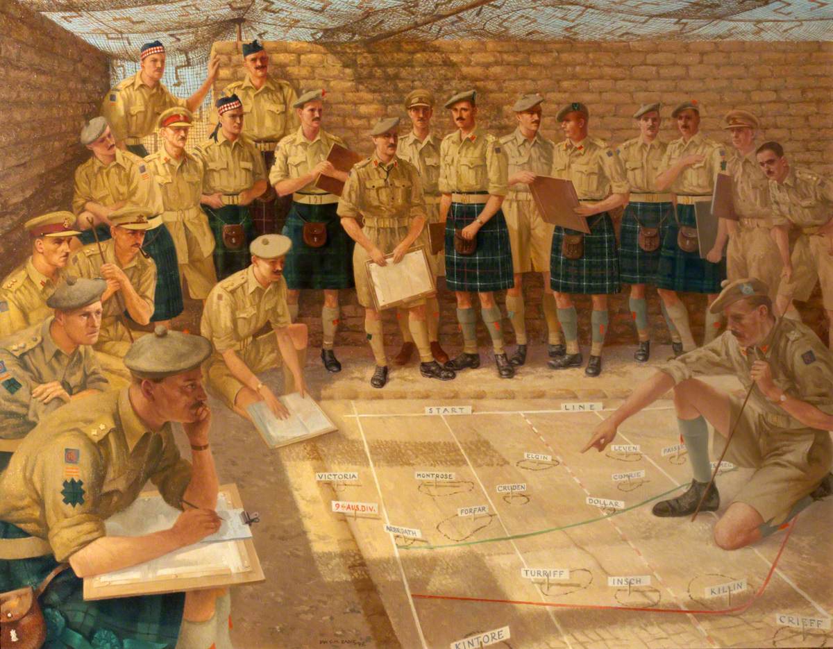 Eadie, Ian, 1913-1973; The 51st Highland Division Plans El Alamein - courtesy of Art UK