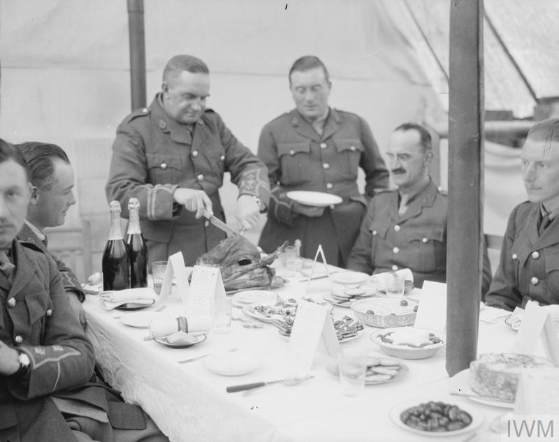 A typical WWI Officers Mess behind the lines (not 9th Seaforths)