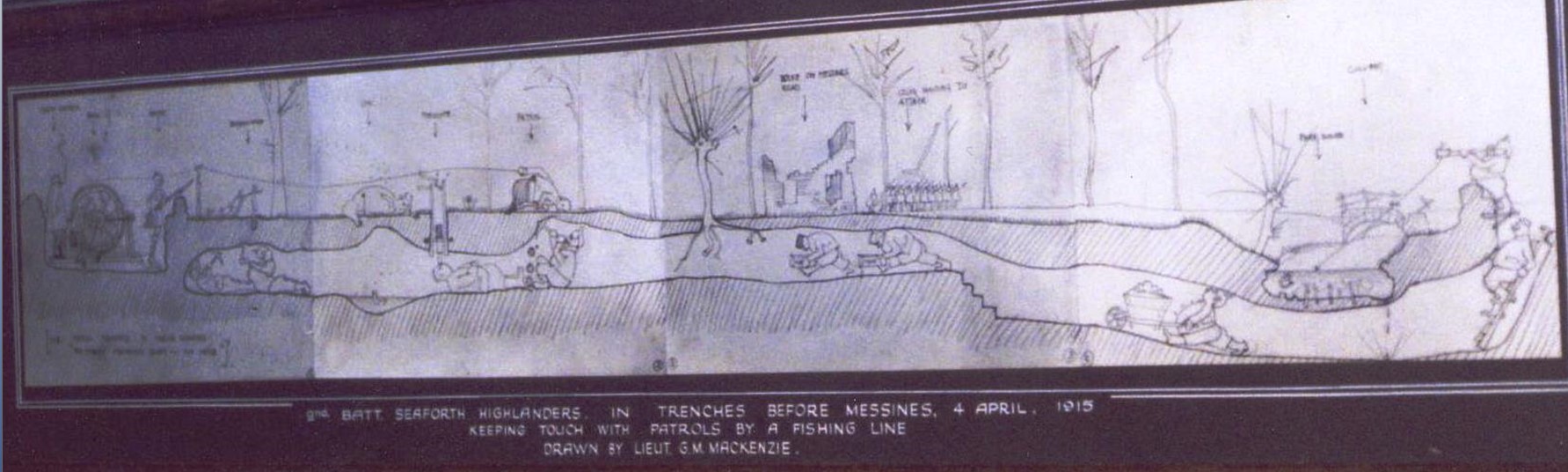 Sketch of the trenches 1915 by Lieut GM Mackenzie of the 2nd Bn Seaforth Highlanders