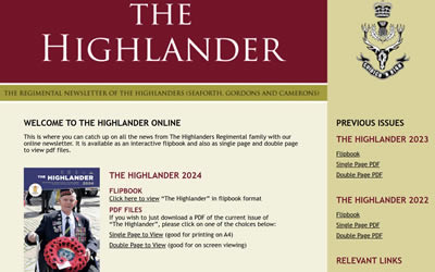 The Highlander, Regimental Newsletter