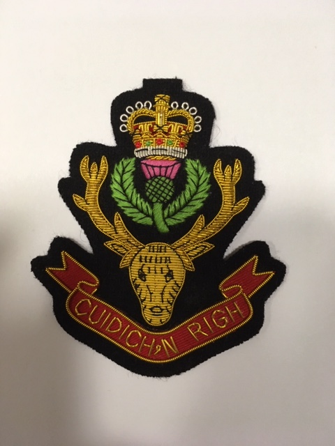 Queen's Own Highlanders (Seaforth and Camerons) - Embroidered Regimental Blazer Badge
